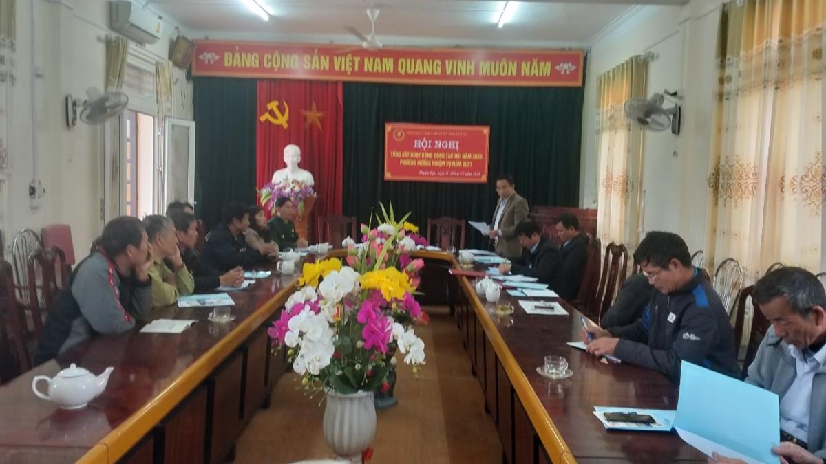 Đ/c Đồng Thanh Liễu - Bí thư Đảng ủy xã phát biểu chị đạo tại Hội Nghị