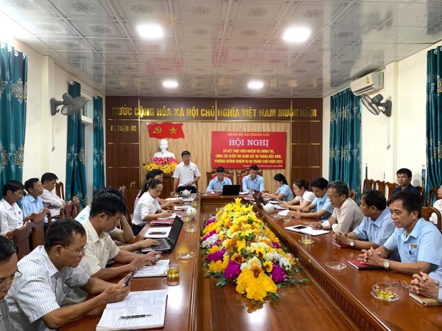 Đảng ủy xã Thuận Lộc tổ chức hội nghị sơ kết thực hiện nhiệm vụ chính trị, công tác kiểm tra giám sát 6 tháng đầu năm, triển khai nhiệm vụ trọng...