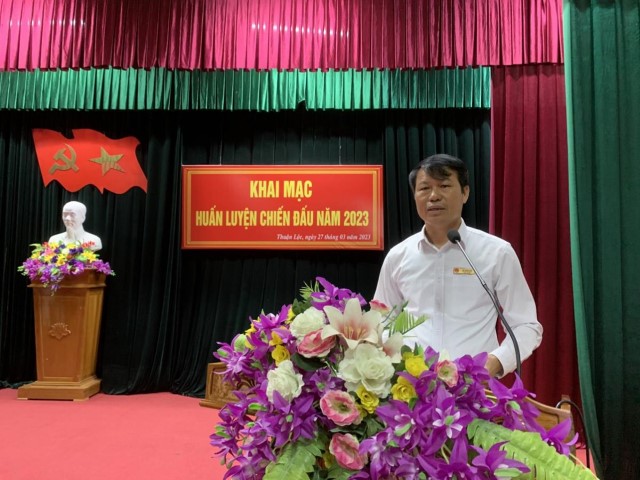 Uỷ ban nhân dân xã Thuận Lộc tổ chức khai mạc huấn luyện dân quân năm 2023.